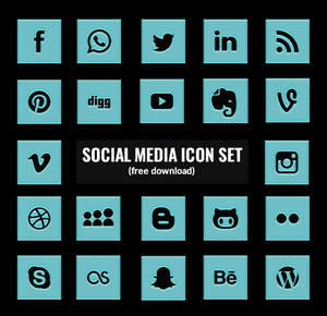 Social Media Icons (Free Download)