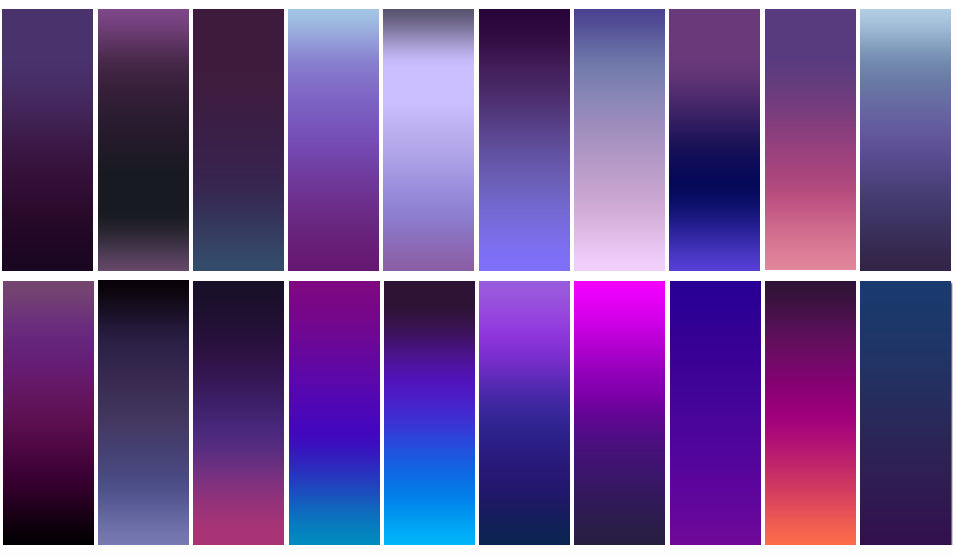 Free Photoshop Gradient Pack - 20 Purple Gradients by youmadeitreal on  DeviantArt