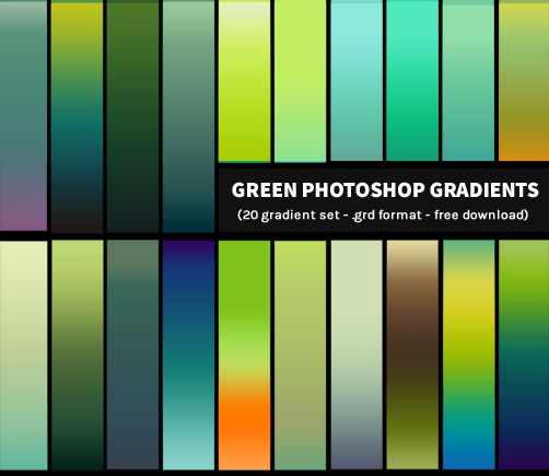 free photoshop gradients green