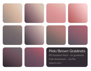 Photoshop Gradient Pack (freebie) - Pink/Brown