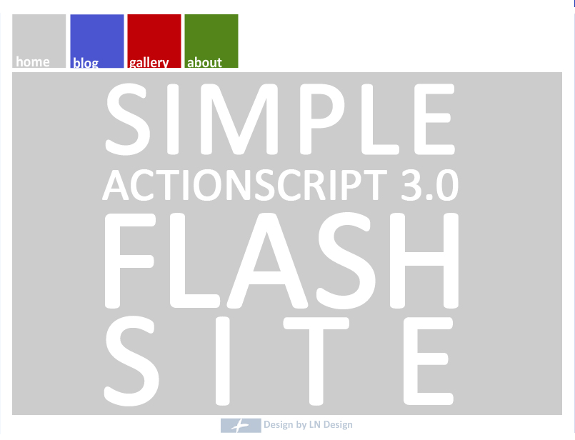 Simple AS3.0 Flashsite