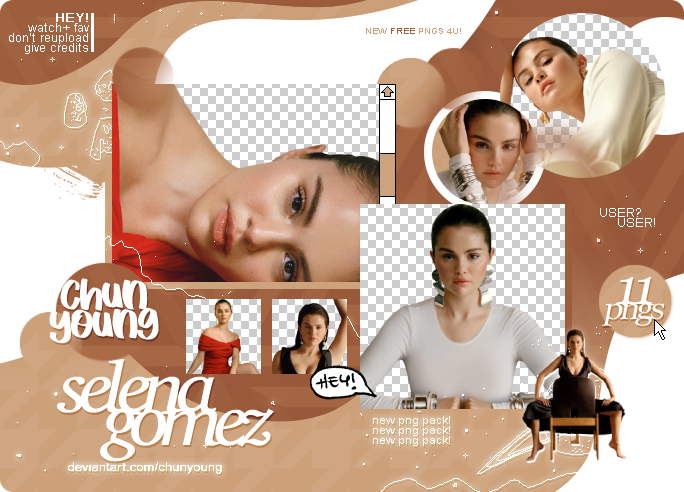 selena gomez png pack by chunyoung on DeviantArt