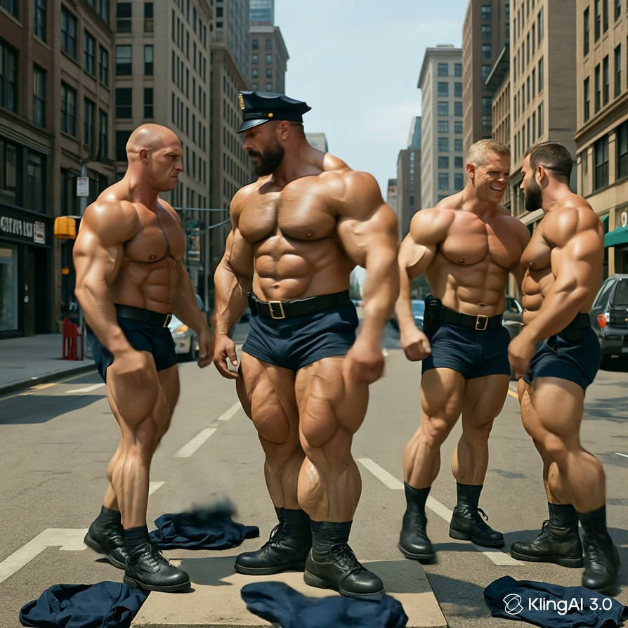 Muscle Cops Hugs And Kisses by Muscle-Magnificence on DeviantArt