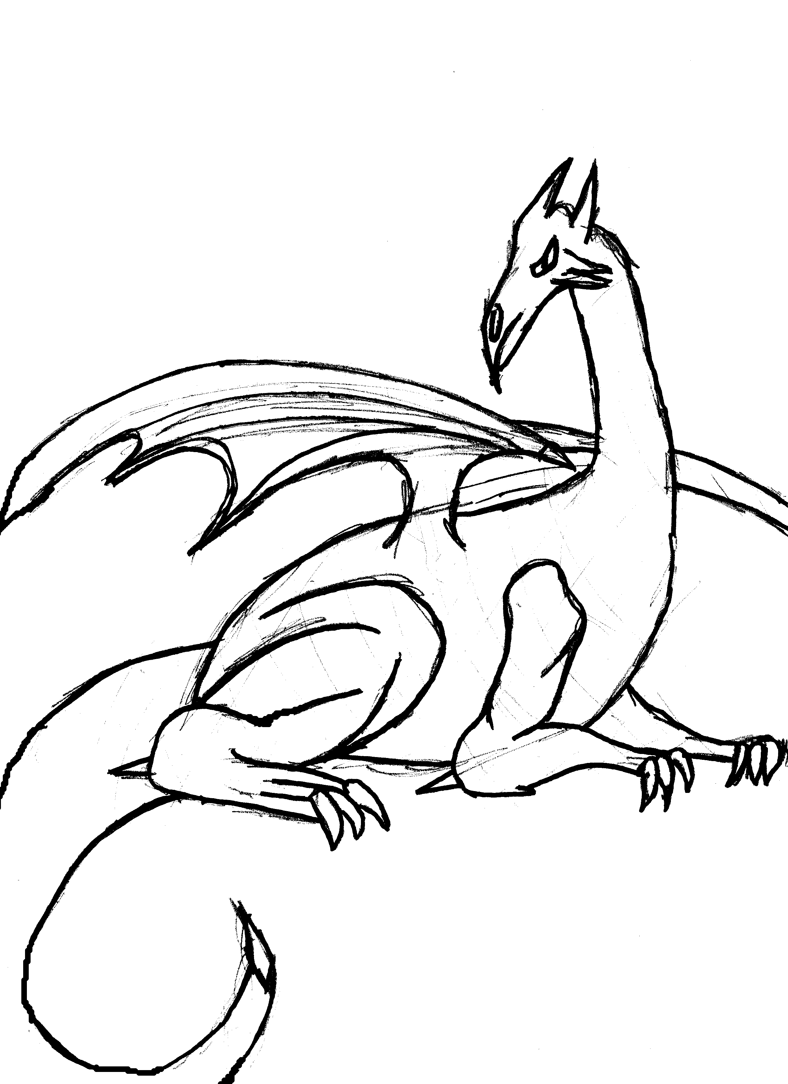 Dragon noColor by Vagor on DeviantArt