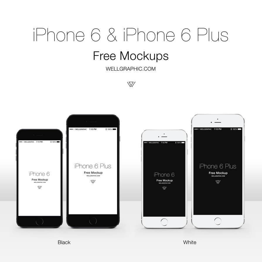 Download Apple Iphone 6 And Iphone 6 Plus Mockup Psd By Wellgraphic On Deviantart