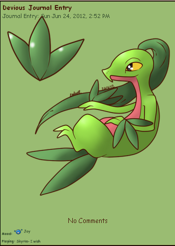 Grovyle Journal Skin