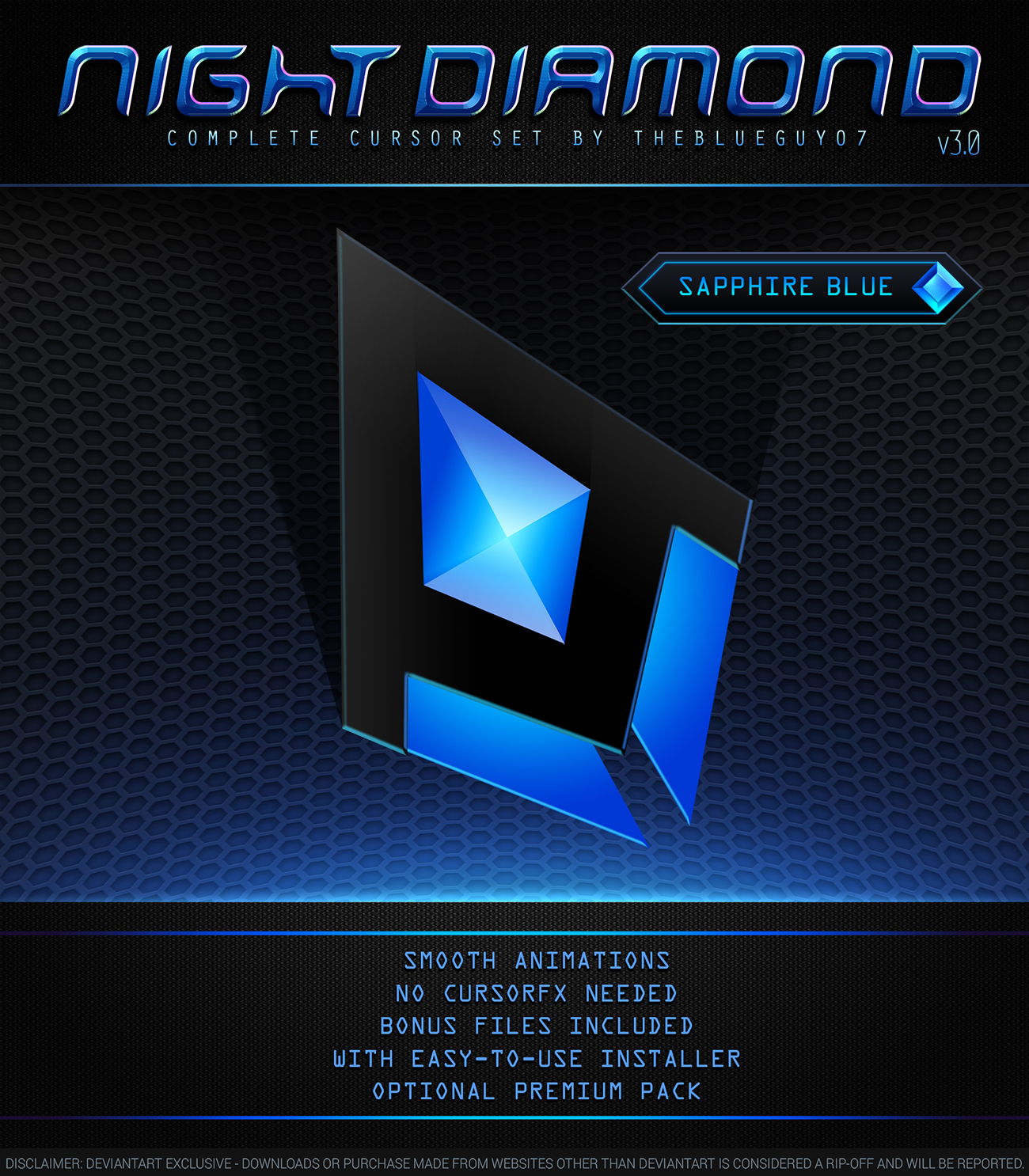 Night Diamond V3 0 Sapphire Blue By Blooguy On Deviantart - complete pack roblox cursors