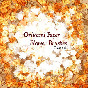 Origami Paper Flower Brushes