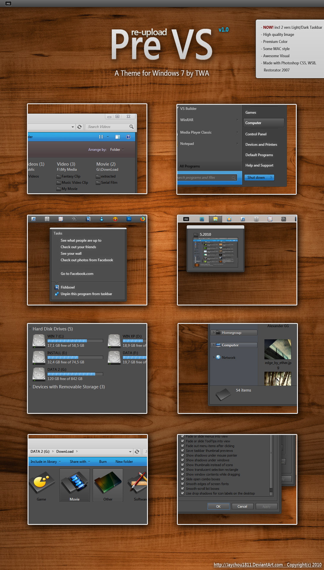 Pre Black VS for Windows 7 by vi20RickrMetal12us