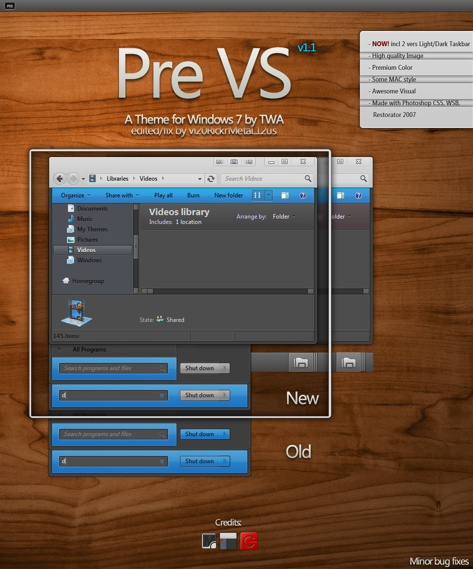 PreBlack VS 1.1 for Windows 7