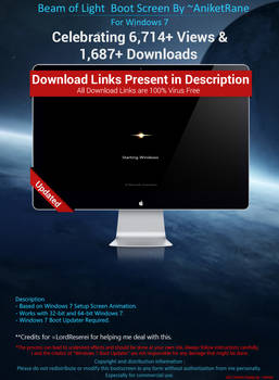 Beam Of Light Boot Screen For Windows 7