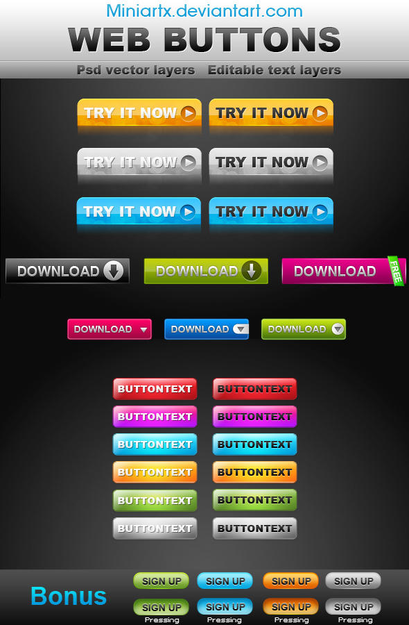 Custom Web Button Web buttons by Miniartx on DeviantArt