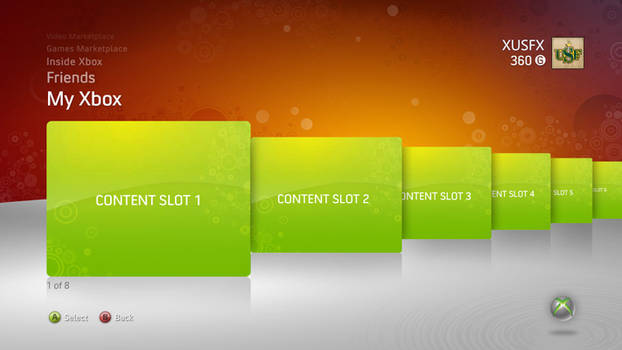 Xbox 360 NXE PSD Template