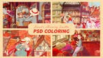 Howl's Moving Castle PSD COLORING by coolcatsong