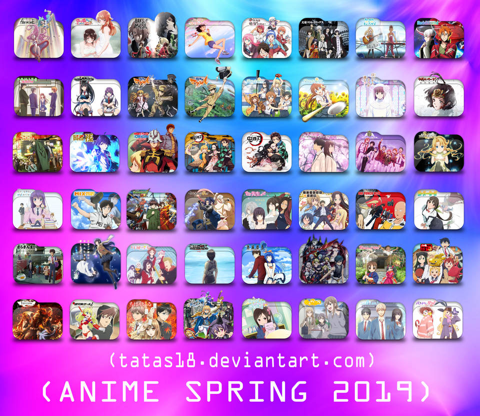 Anime Spring 2019 Folder Icon Pack By Tatas18 On Deviantart