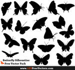 Free Butterfly Silhouette Photoshop Brush Pack
