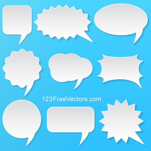 Abstract Vector White Speech Bubbles Set By 123freevectors On DeviantArt abstract-vector-white-speech-bubbles-set-by-123freevectors-on-deviantart