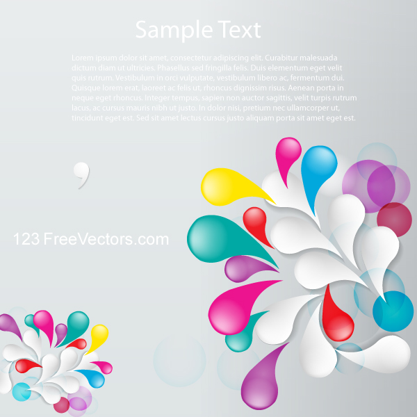 Vector Floral Abstract Background Design Flowers