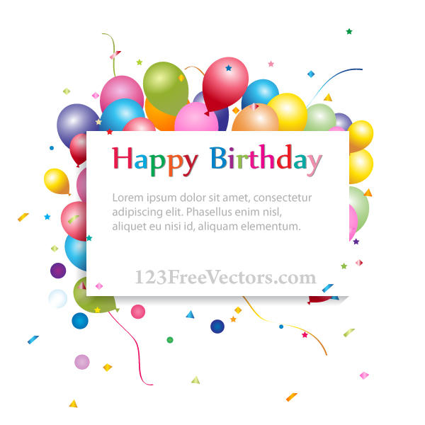 Happy Birthday Background with Banne…