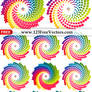 Colorful Rainbow Swirl Design Elements Vector Pack