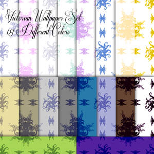 Victorian Wallpaper Pattern Set