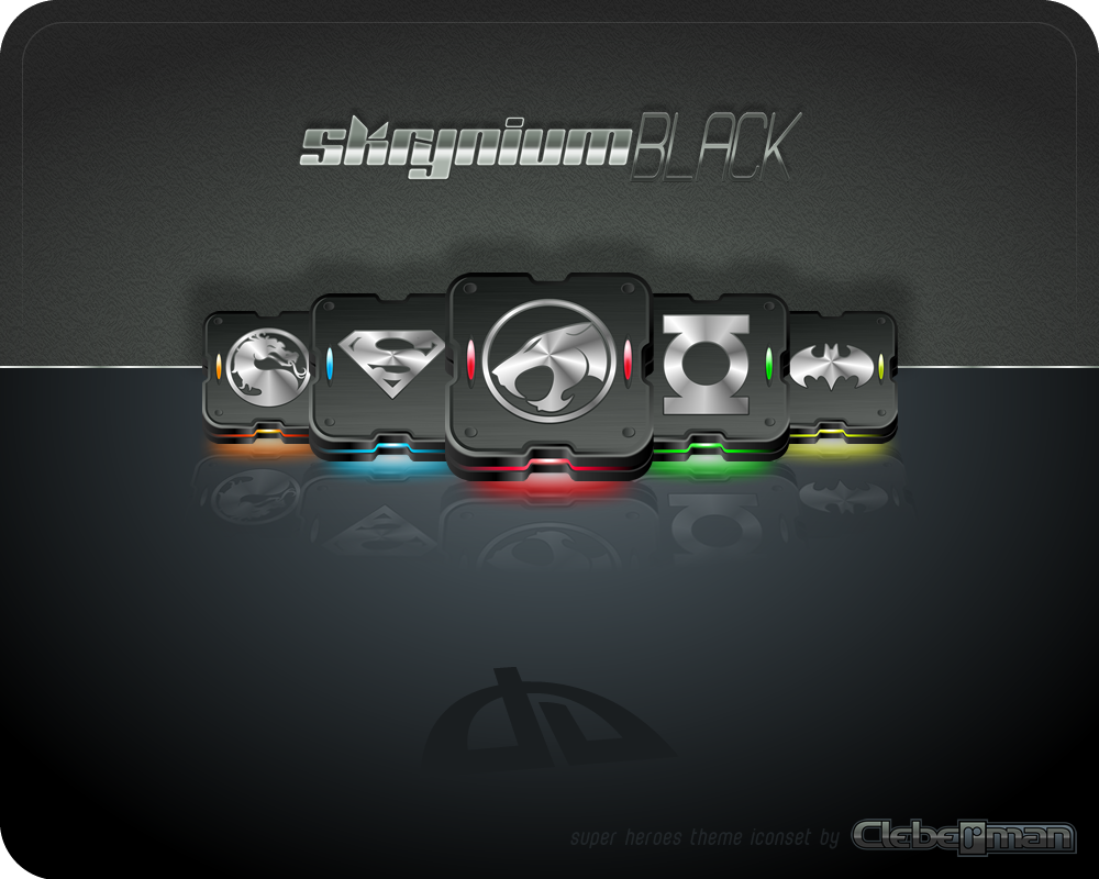 iconset: Skrynium Black 'Super Heroes' theme