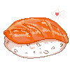 [F2U Pixel] Salmon Fat Sushi by susu-kei