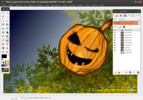 New GIMP layout (downloadable theme)