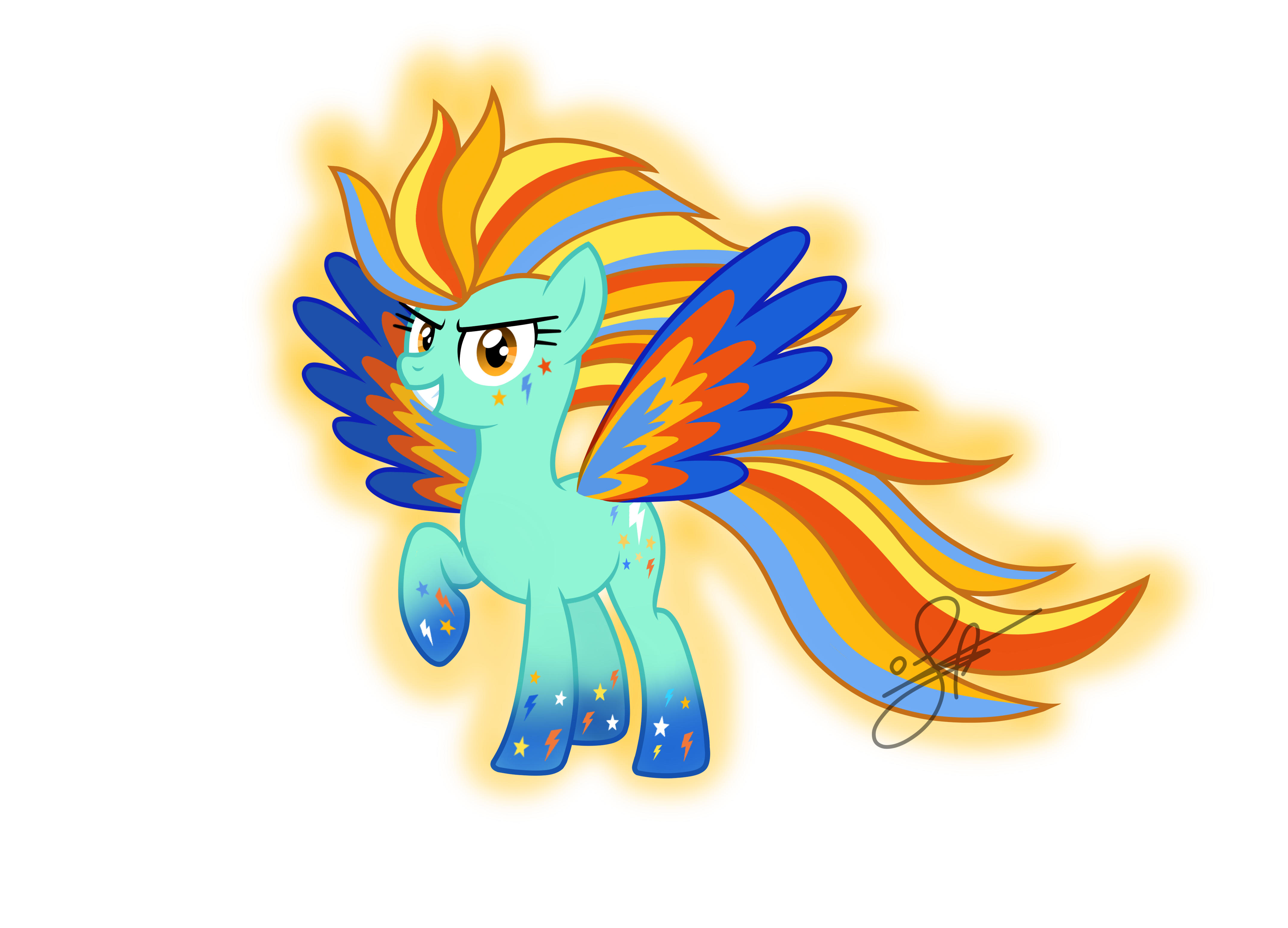 Lightning Dust rainbow power by taranza23 on DeviantArt