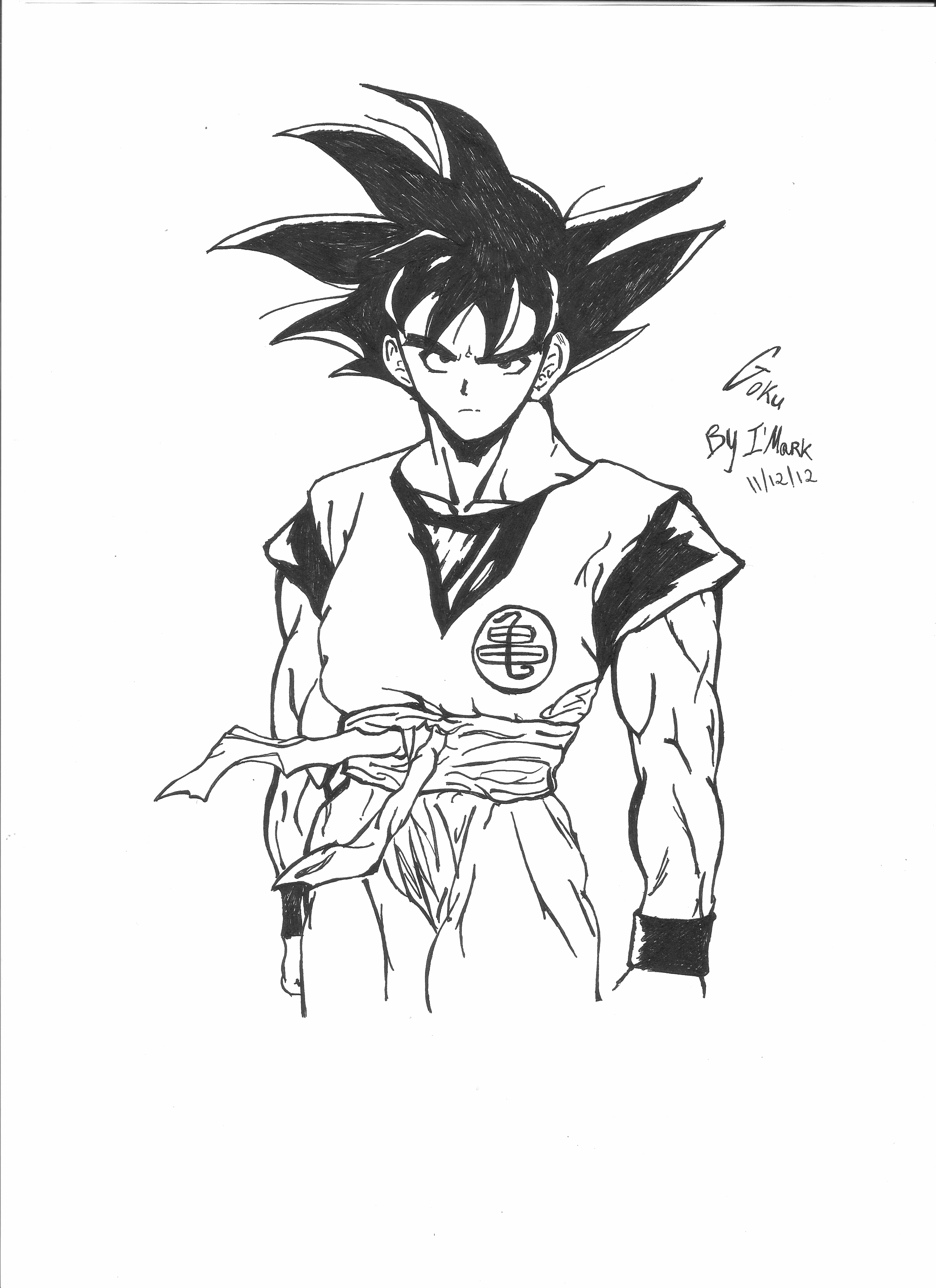 Drawing of Goku - Dragon Ball Z by Markth23 on DeviantArt