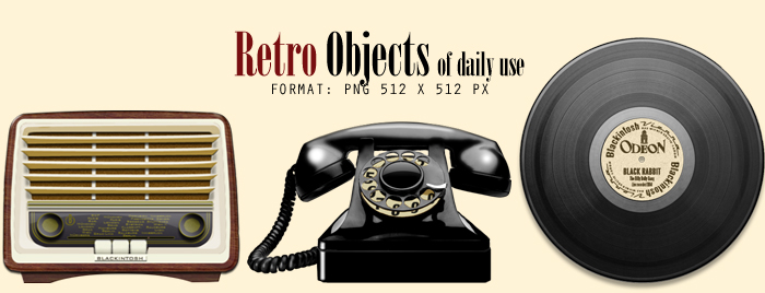 Retro objects of daily use