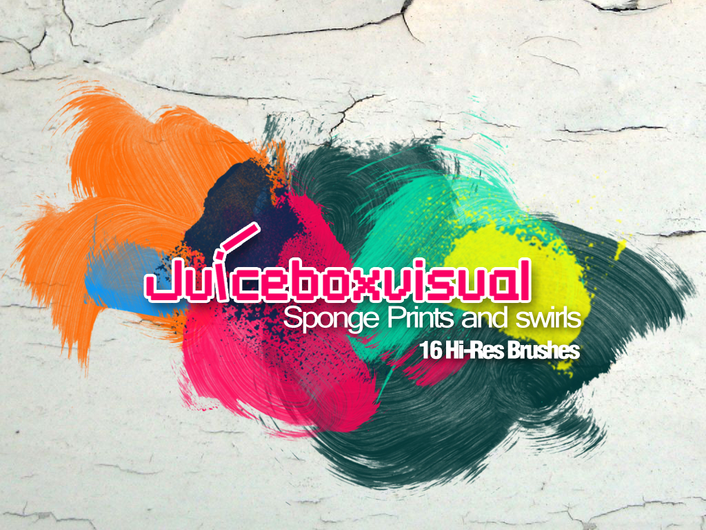 Sponge Prints and swirls Set