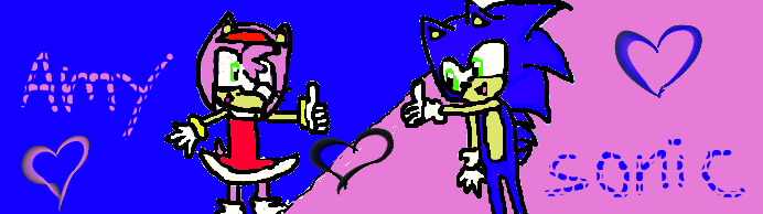 sonic and amy (coloured) by nanarul on DeviantArt