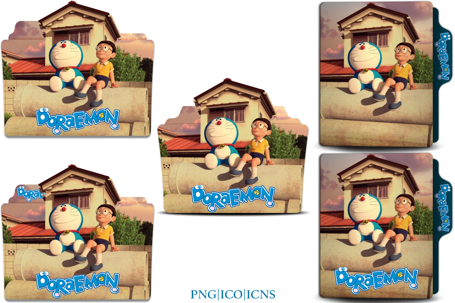 Stand By Me Doraemon Folder Icon by Aqib97 on DeviantArt
