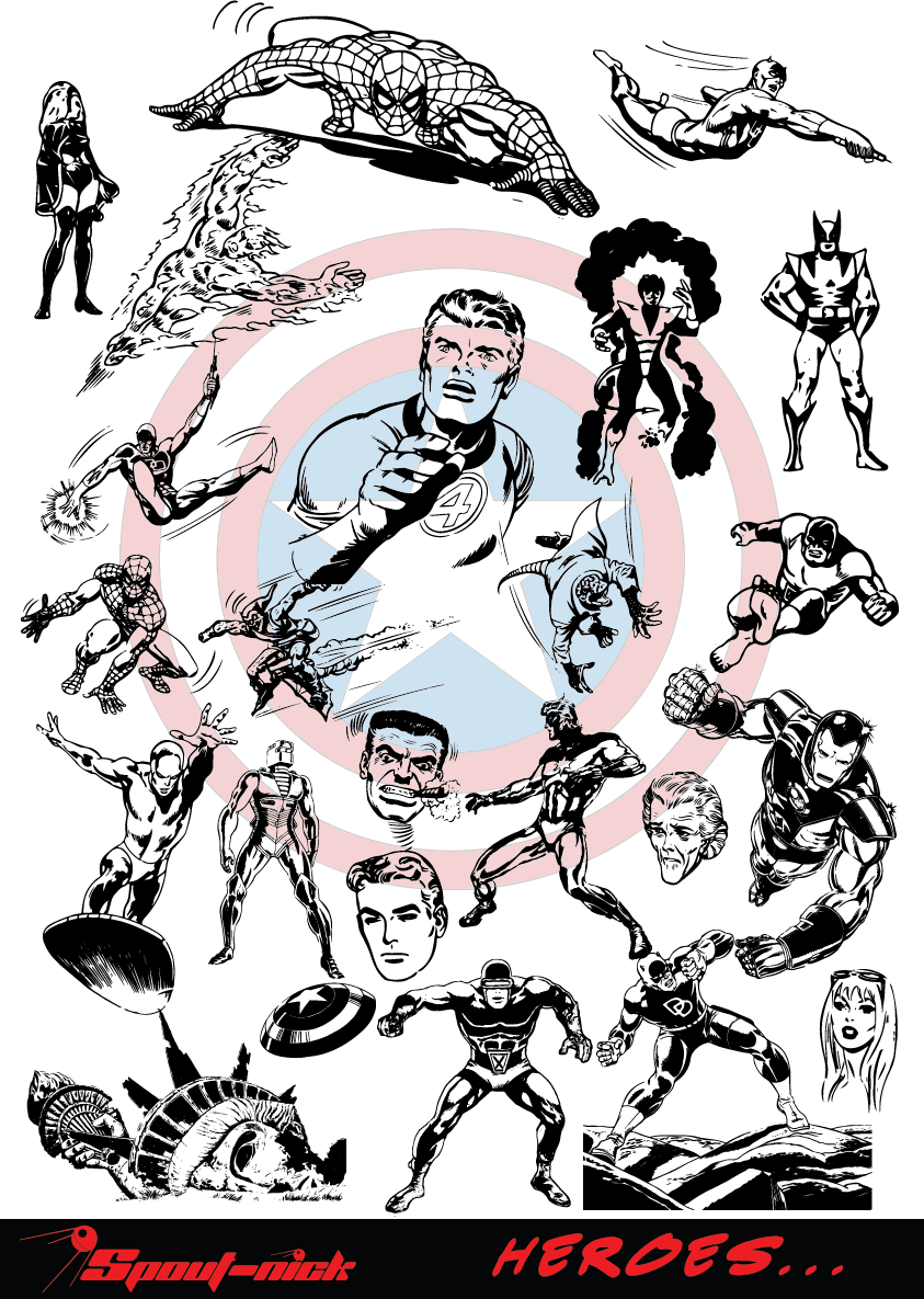 Super Heroes vectors by Spout-Nick