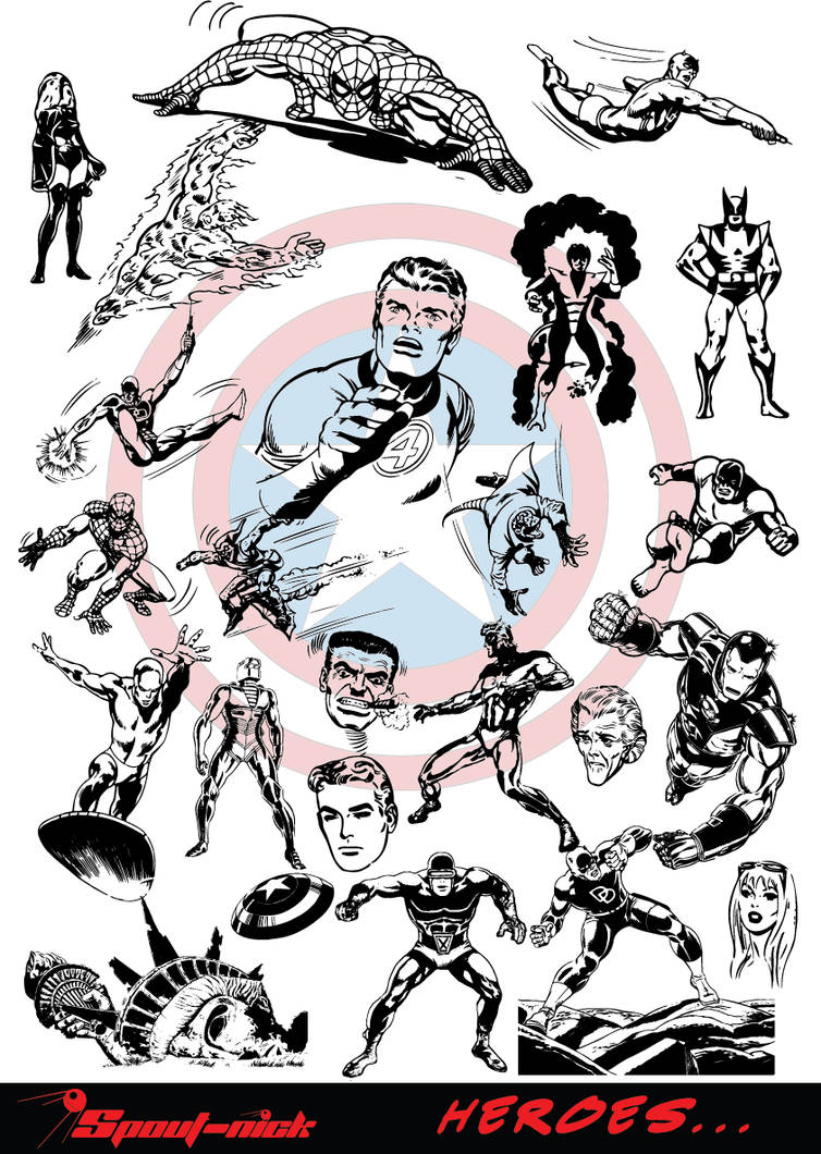 Super Heroes vectors by Spout-Nick