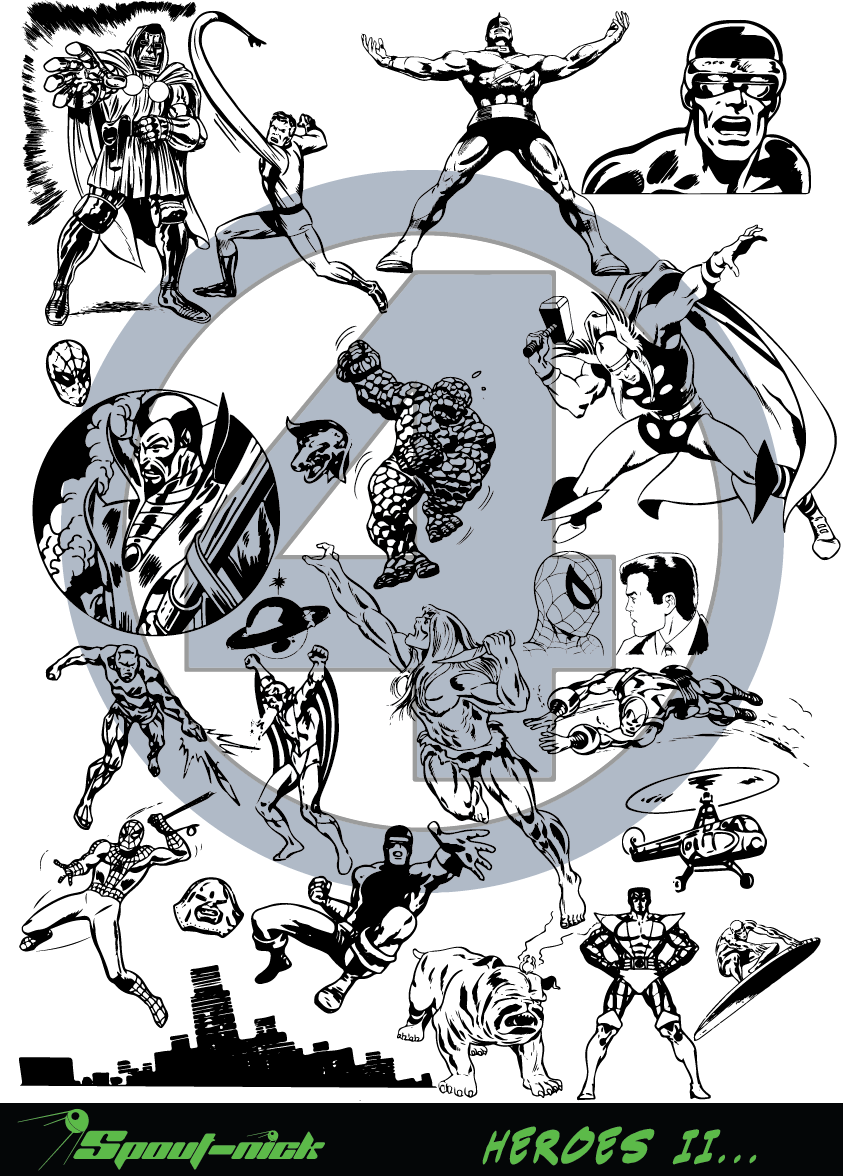 Super Heroes II vectors by Spout-Nick