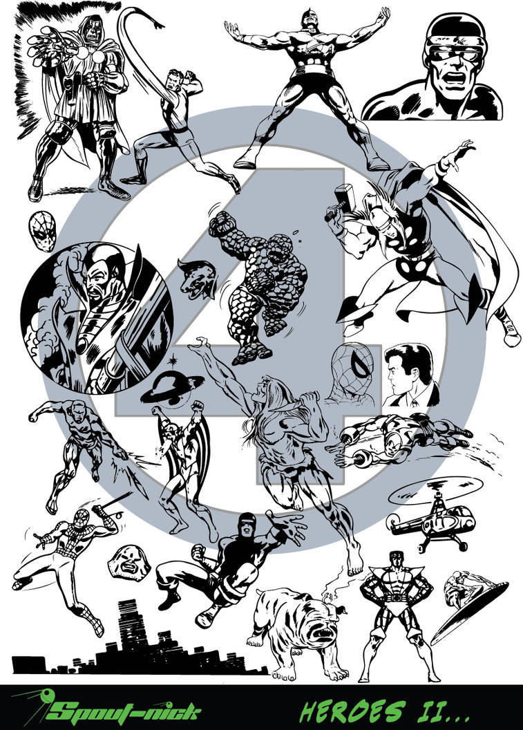 Super Heroes II vectors by Spout-Nick