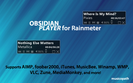 Obsidian Player for Rainmeter by musicopath