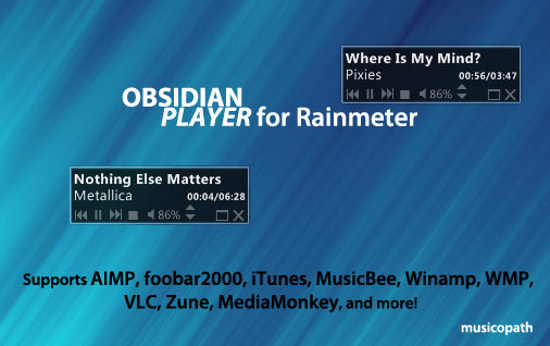 Obsidian Player for Rainmeter