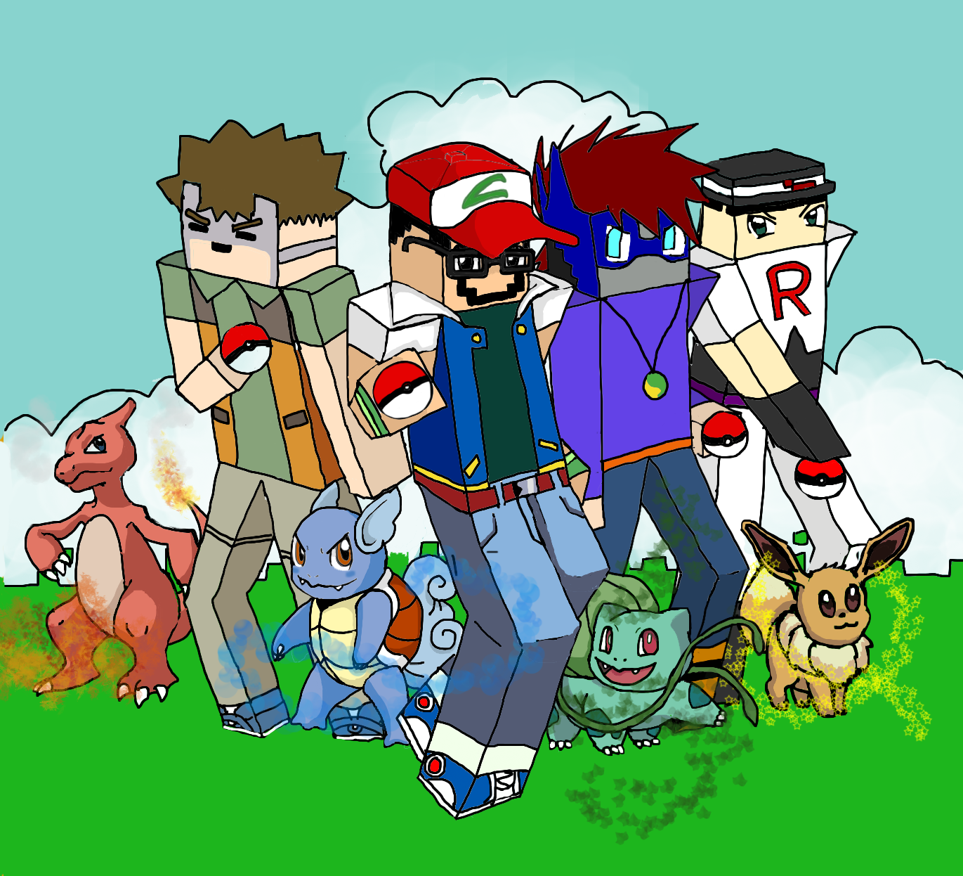 Minecraft daily pokemon style