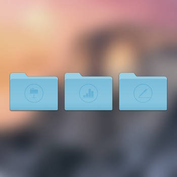 iWork folder icons, pages / keynote / numbers