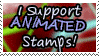 I Support Animated Stamps by electricjonny