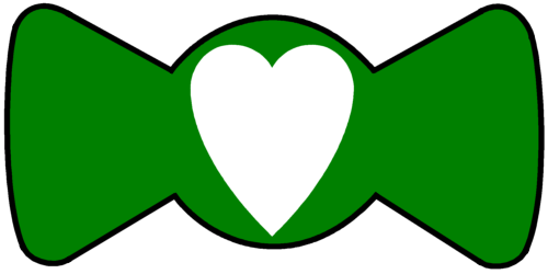 Bumpbows: Grass Green Love Heart