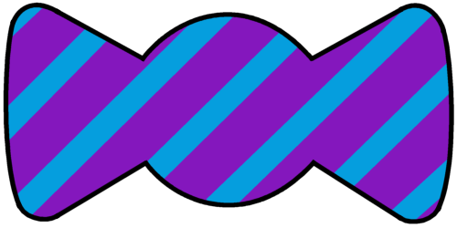 Bumpbows: Cute Purple and Blue Bliss Stripes