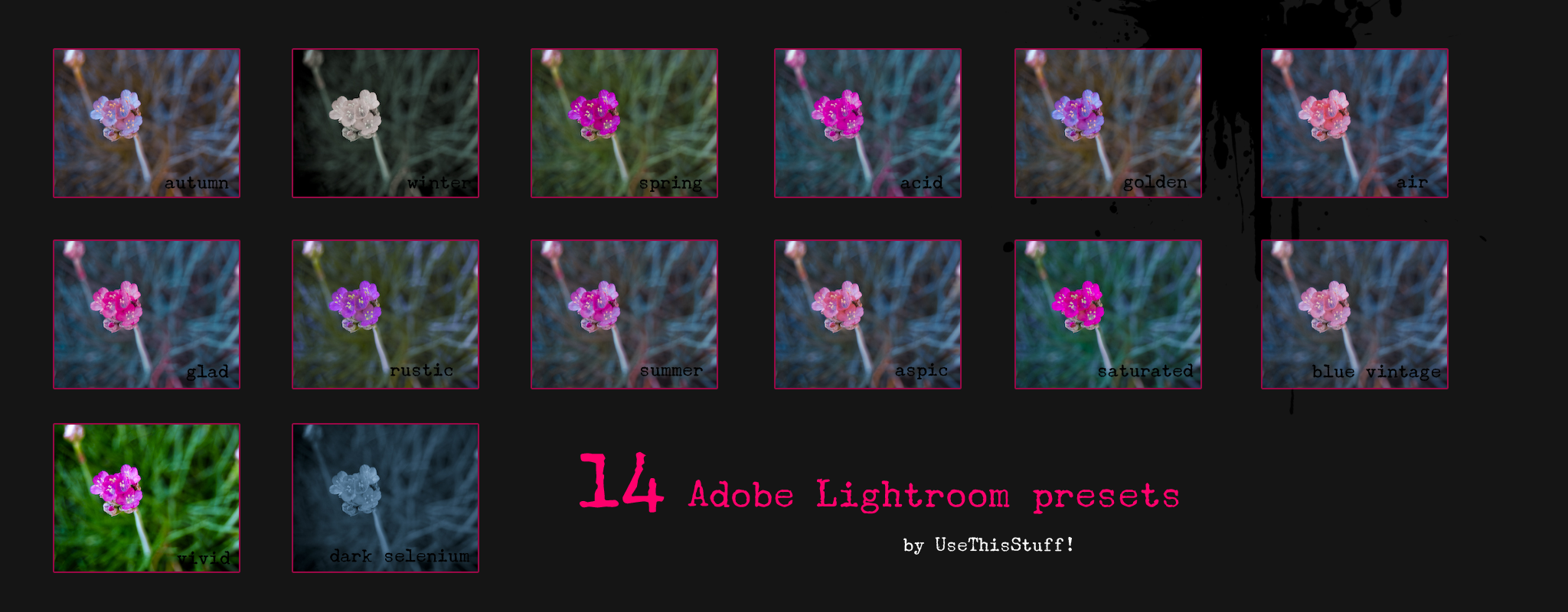 Lightroom flower presets