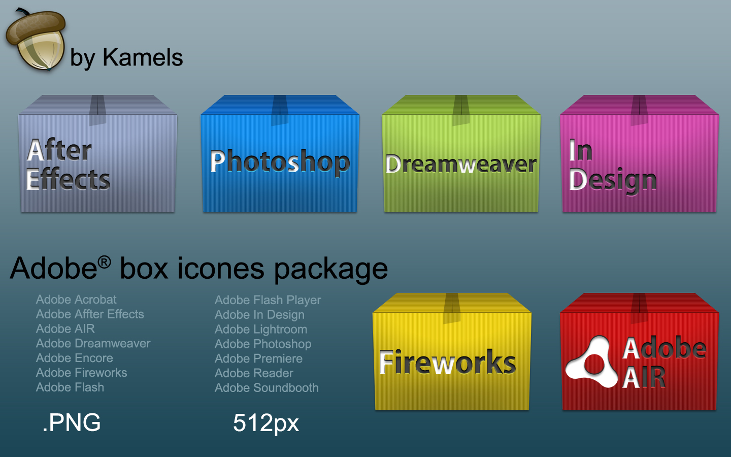 Adobe box icones