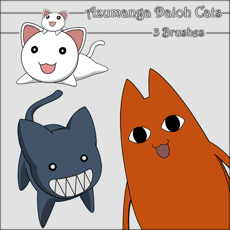 Azumanga Daioh Cats Brushes