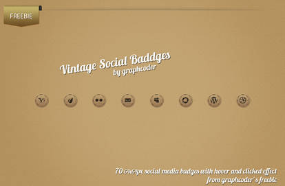70 Vintage Social Badges