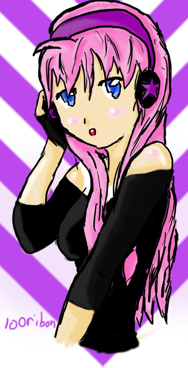 Anime girl listening to music by 100ribon on DeviantArt Anime girl listening to music by 100ribon on DeviantArt